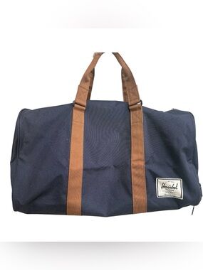 Herschel Supply Company Navy Duffel with Brown Straps